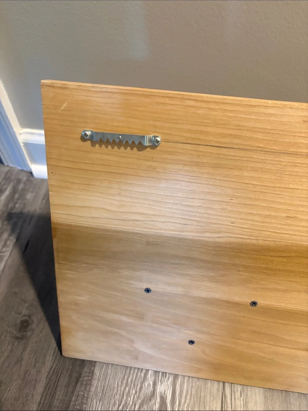 Wooden Wall-Mounted Double Basketball Holders in Natural Brown